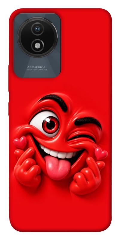 Чохол itsPrint Червоний-сердцеїд для Vivo Y02, дитячі, купити оптом з доставкою