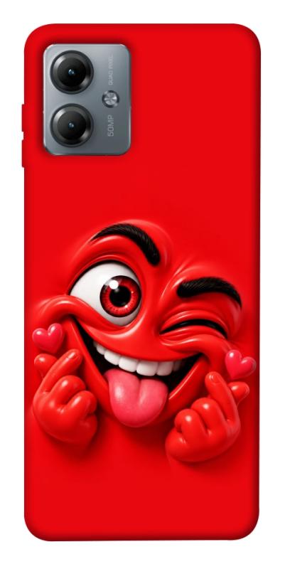 Чехол itsPrint Червоний-сердцеїд для Motorola Moto G14, детские, купить оптом с доставкой