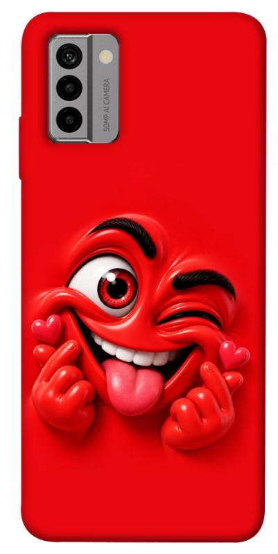 Чехол itsPrint Червоний-сердцеїд для Nokia G22, детские, купить оптом с доставкой