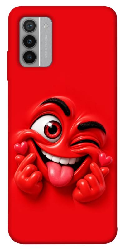 Чехол itsPrint Червоний-сердцеїд для Nokia G42, детские, купить оптом с доставкой