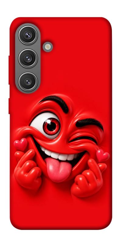 Чехол itsPrint Червоний-сердцеїд для Samsung Galaxy S24+, детские, купить оптом с доставкой