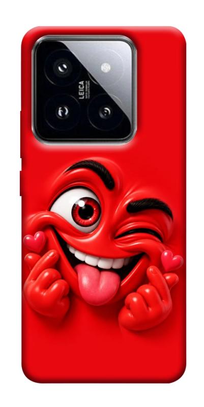 Чехол itsPrint Червоний-сердцеїд для Xiaomi 14 Pro, детские, купить оптом с доставкой