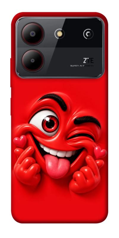 Чехол itsPrint Червоний-сердцеїд для ZTE Blade A54 4G, детские, купить оптом с доставкой