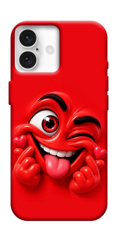 Чехол itsPrint Червоний-сердцеїд для Apple iPhone 16 (6.1"), детские, купить оптом с доставкой