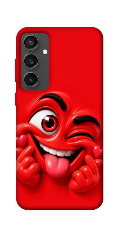 Чехол itsPrint Червоний-сердцеїд для Samsung Galaxy S24 FE, детские, купить оптом с доставкой