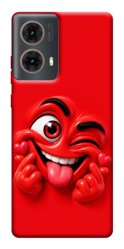 Чехол itsPrint Червоний-сердцеїд для Motorola Moto G85, детские, купить оптом с доставкой