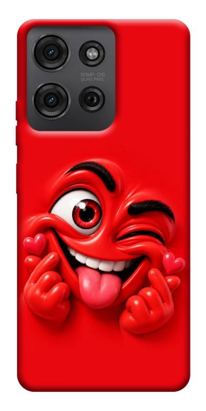 Чехол itsPrint Червоний-сердцеїд для Motorola Moto G75 5G, детские, купить оптом с доставкой