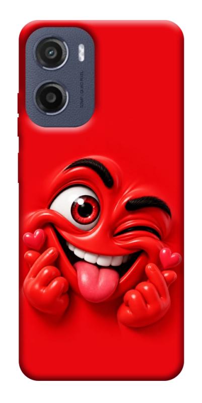 Чехол itsPrint Червоний-сердцеїд для Motorola Moto G05, детские, купить оптом с доставкой