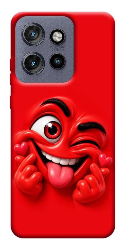 Чехол itsPrint Червоний-сердцеїд для Motorola Edge 50 Neo, детские, купить оптом с доставкой