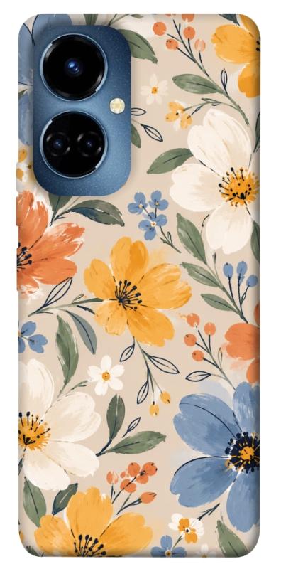 Чехол itsPrint Польові квіти для TECNO Camon 19 (CI6n) / 19 Pro (CI8n), armored, купить оптом с доставкой