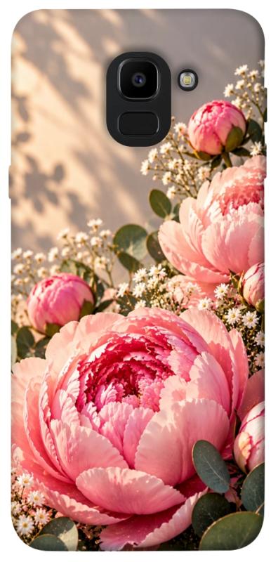 Чохол itsPrint Рожеві півонії для Samsung J600F Galaxy J6 (2018), armored, купити оптом з доставкою