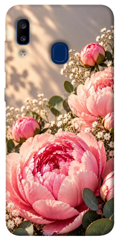Чохол itsPrint Рожеві півонії для Samsung Galaxy A20 / A30, armored, купити оптом з доставкою