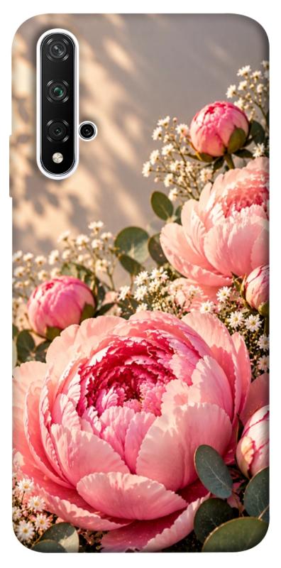 Чохол itsPrint Рожеві півонії для Huawei Honor 20 / Nova 5T, armored, купити оптом з доставкою