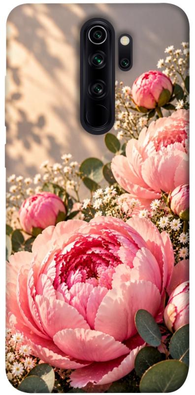 Чохол itsPrint Рожеві півонії для Xiaomi Redmi Note 8 Pro, armored, купити оптом з доставкою