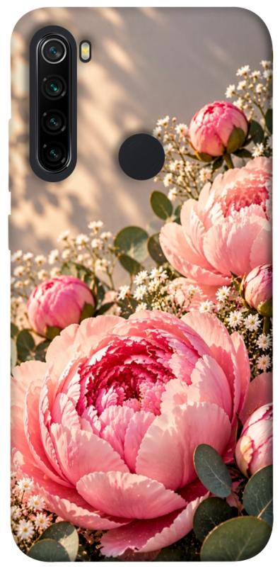 Чохол itsPrint Рожеві півонії для Xiaomi Redmi Note 8, armored, купити оптом з доставкою