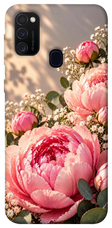 Чохол itsPrint Рожеві півонії для Samsung Galaxy M30s / M21, armored, купити оптом з доставкою