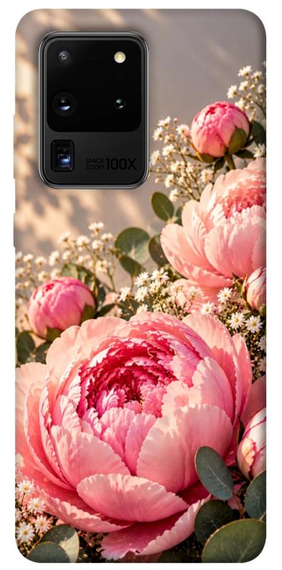 Чохол itsPrint Рожеві півонії для Samsung Galaxy S20 Ultra, armored, купити оптом з доставкою