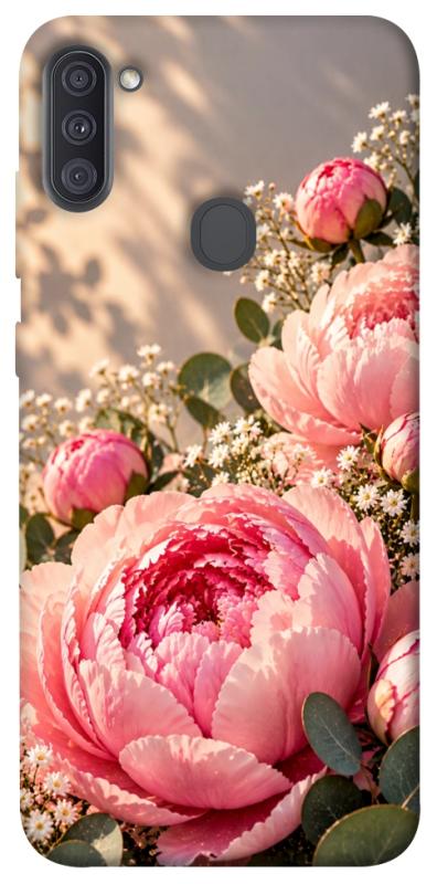 Чохол itsPrint Рожеві півонії для Samsung Galaxy A11, armored, купити оптом з доставкою