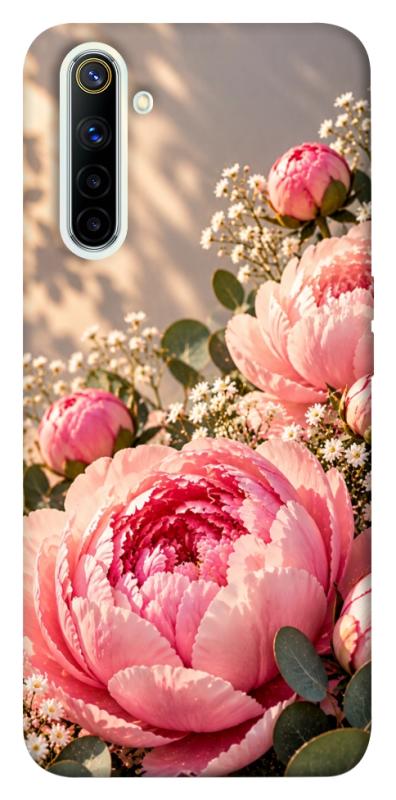 Чохол itsPrint Рожеві півонії для Realme 6, armored, купити оптом з доставкою