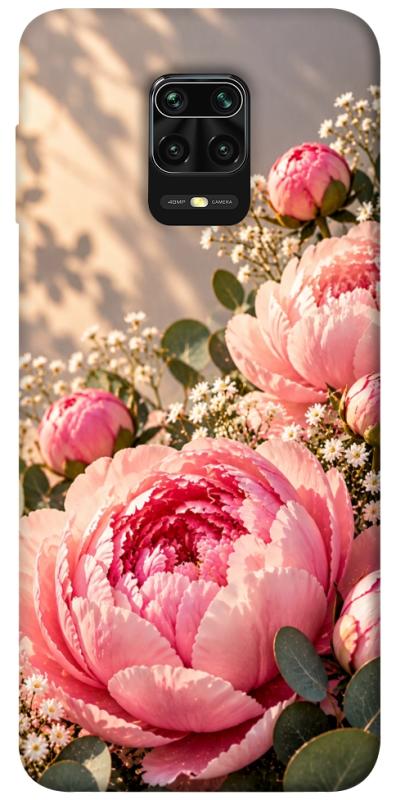 Чохол itsPrint Рожеві півонії для Xiaomi Redmi Note 9s / Note 9 Pro / Note 9 Pro Max, armored, купити оптом з доставкою