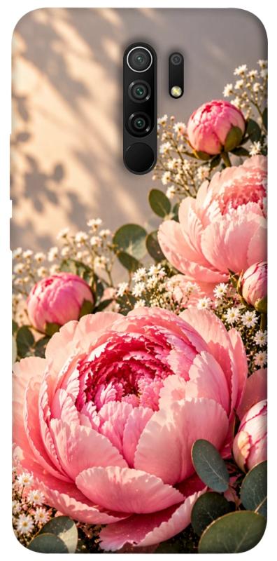 Чохол itsPrint Рожеві півонії для Xiaomi Redmi 9, armored, купити оптом з доставкою
