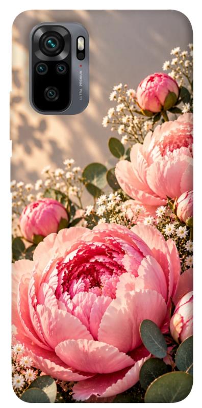 Чохол itsPrint Рожеві півонії для Xiaomi Redmi Note 10 / Note 10s, armored, купити оптом з доставкою