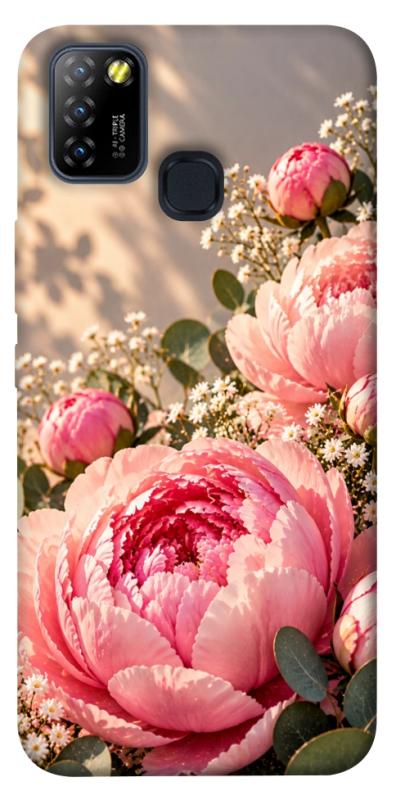 Чехол itsPrint Рожеві півонії для Infinix Hot 10 Lite, armored, купить оптом с доставкой