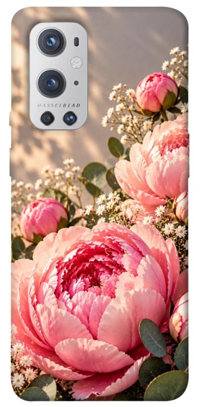 Чохол itsPrint Рожеві півонії для OnePlus 9 Pro, armored, купити оптом з доставкою