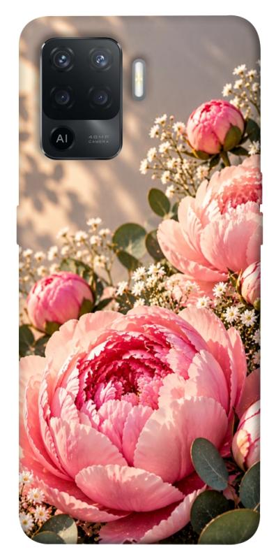 Чехол itsPrint Рожеві півонії для Oppo Reno 5 Lite, armored, купить оптом с доставкой