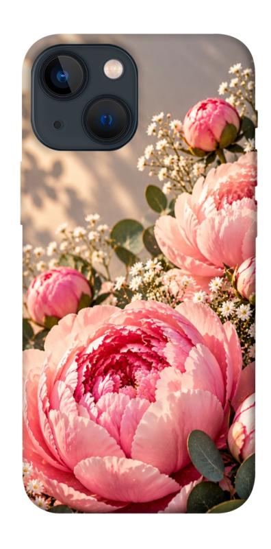Чехол itsPrint Рожеві півонії для Apple iPhone 13 mini (5.4"), armored, купить оптом с доставкой