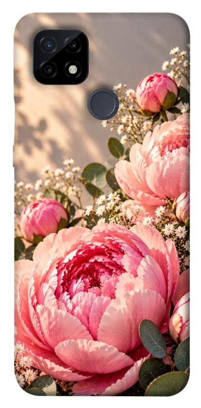 Чохол itsPrint Рожеві півонії для Realme C21, armored, купити оптом з доставкою