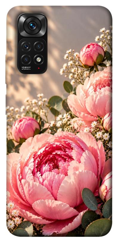 Чохол itsPrint Рожеві півонії для Xiaomi Redmi Note 11 (Global) / Note 11S, armored, купити оптом з доставкою