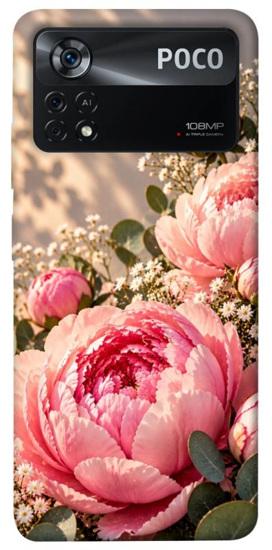 Чохол itsPrint Рожеві півонії для Xiaomi Poco X4 Pro 5G, armored, купити оптом з доставкою