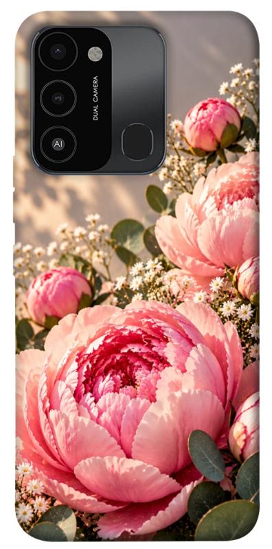 Чохол itsPrint Рожеві півонії для TECNO Spark 8C, armored, купити оптом з доставкою