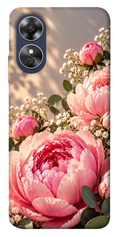 Чохол itsPrint Рожеві півонії для Oppo A17, armored, купити оптом з доставкою