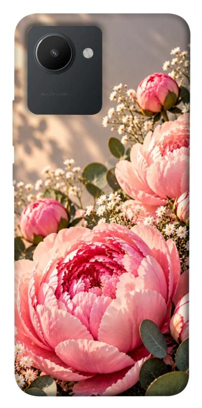 Чехол itsPrint Рожеві півонії для Realme C30s, armored, купить оптом с доставкой