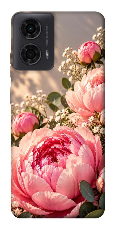 Чехол itsPrint Рожеві півонії для Motorola Moto G24, armored, купить оптом с доставкой
