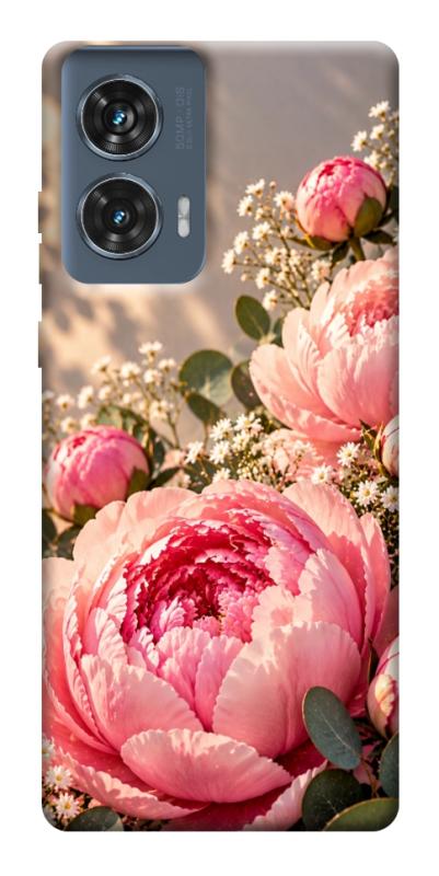 Чехол itsPrint Рожеві півонії для Motorola Edge 50 Fusion, armored, купить оптом с доставкой