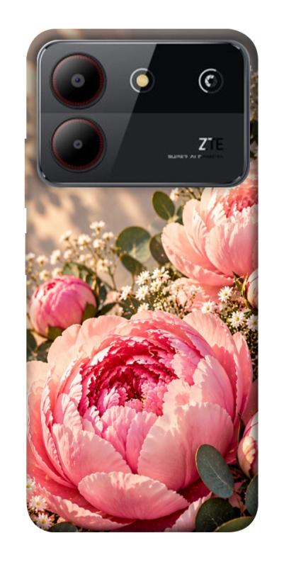 Чехол itsPrint Рожеві півонії для ZTE Blade A54 4G, armored, купить оптом с доставкой