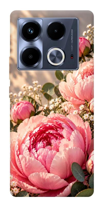 Чехол itsPrint Рожеві півонії для Infinix Note 40 4G, armored, купить оптом с доставкой