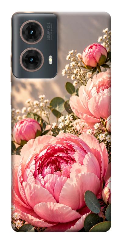 Чохол itsPrint Рожеві півонії для Motorola Moto G85, armored, купити оптом з доставкою