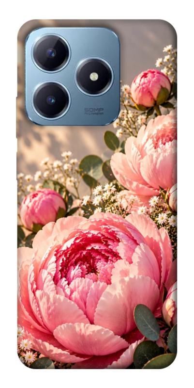 Чохол itsPrint Рожеві півонії для Realme C63 4G, armored, купити оптом з доставкою