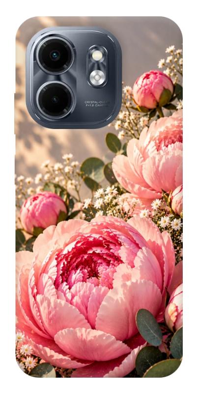 Чехол itsPrint Рожеві півонії для Infinix Smart 9 4G / Hot 50i, armored, купить оптом с доставкой