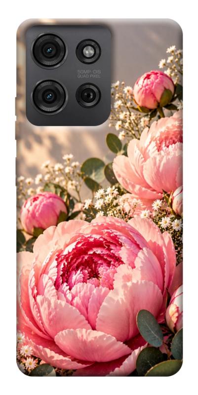 Чехол itsPrint Рожеві півонії для Motorola Moto G75 5G, armored, купить оптом с доставкой