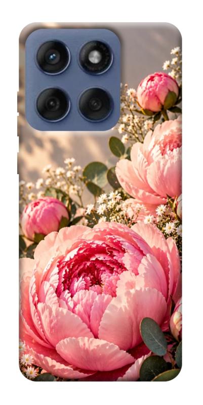 Чохол itsPrint Рожеві півонії для Motorola Edge 60 Fusion, armored, купити оптом з доставкою