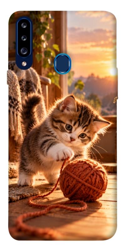 Чехол itsPrint Котик і клубочок затишку для Samsung Galaxy A20s, armored, купить оптом с доставкой