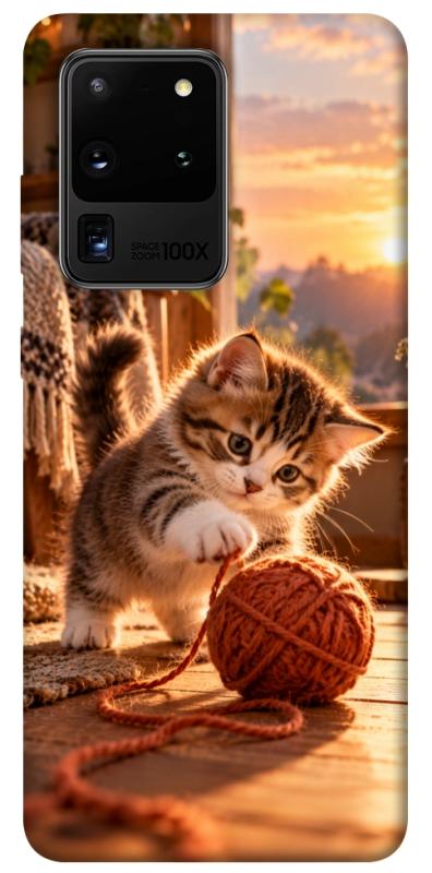 Чохол itsPrint Котик і клубочок затишку для Samsung Galaxy S20 Ultra, armored, купити оптом з доставкою