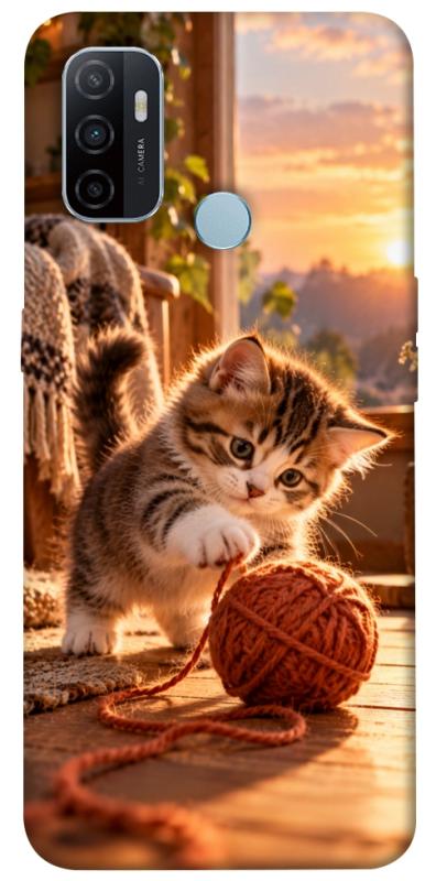 Чохол itsPrint Котик і клубочок затишку для Oppo A53 / A32 / A33, armored, купити оптом з доставкою