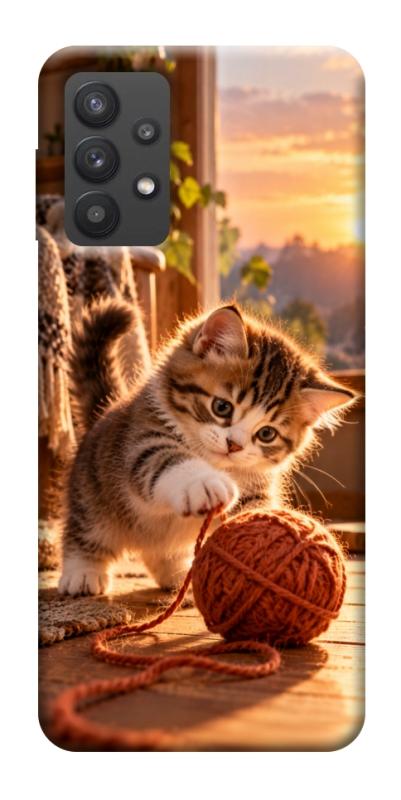 Чохол itsPrint Котик і клубочок затишку для Samsung Galaxy A32 (A326B) 5G, armored, купити оптом з доставкою