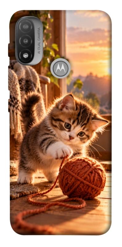 Чехол itsPrint Котик і клубочок затишку для Motorola Moto E20, armored, купить оптом с доставкой